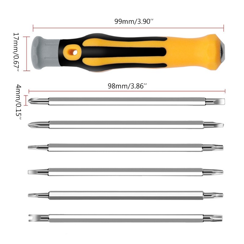 Set 7 dụng cụ vặn ốc vít nam châm đa chức năng kèm tay cầm cách điện