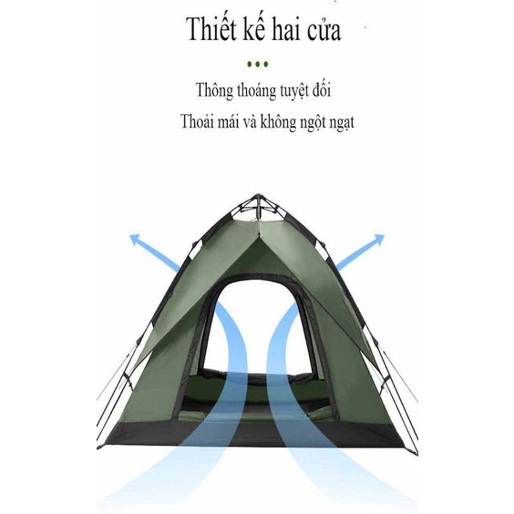 Lều du lịch, dã ngoại  Naturehike NH21ZP008 tự bung cao cấp 3 - 4 người chống nước