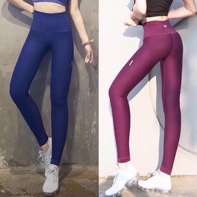 Quần Dài Thể Thao Nữ Lưng Cao Đủ Màu, Quần Legging Trơn Nâng Mông Cao Cấp - OQ043