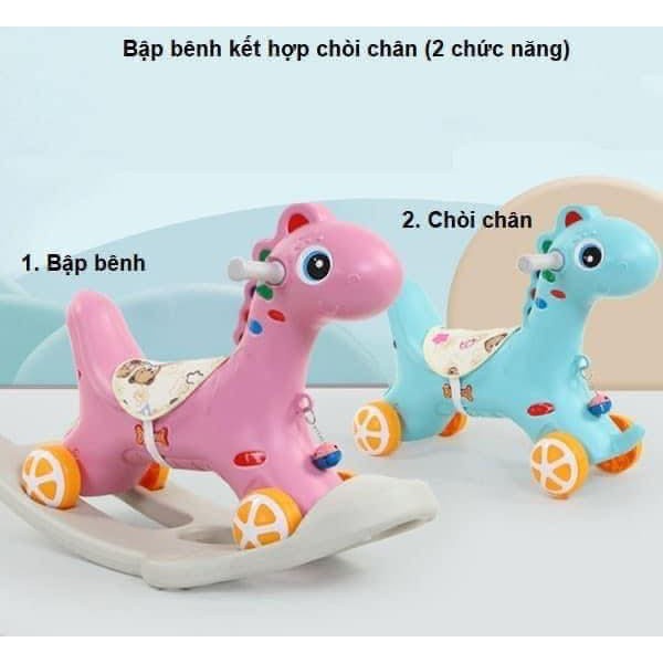 NGỰA CON BẬP BÊNH LÀM XE CHÒI CHÂN CÓ PHÁT NHẠC 3IN1 CHẤT LIỆU CAO CẤP