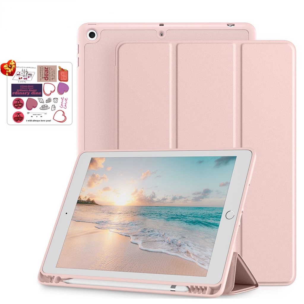 Ốp Máy Tính Bảng Có Ngăn Đựng Bút Chống Rơi Cho Ipad Pro 11/12.9 Inch Mini 6th Air 3/4th Gen 9.7 10.2 Inch