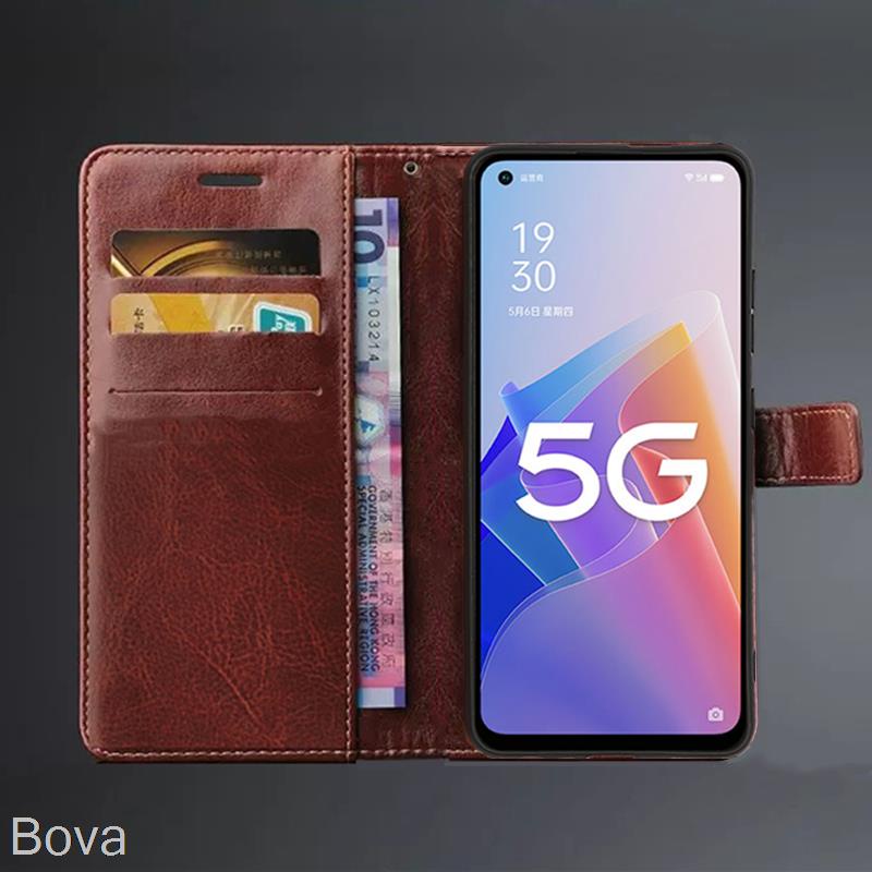 Ốp Bao Da Điện Thoại Pu Có Ngăn Đựng Thẻ Cho OPPO Reno7 Z 5G Reno 7Z 5G