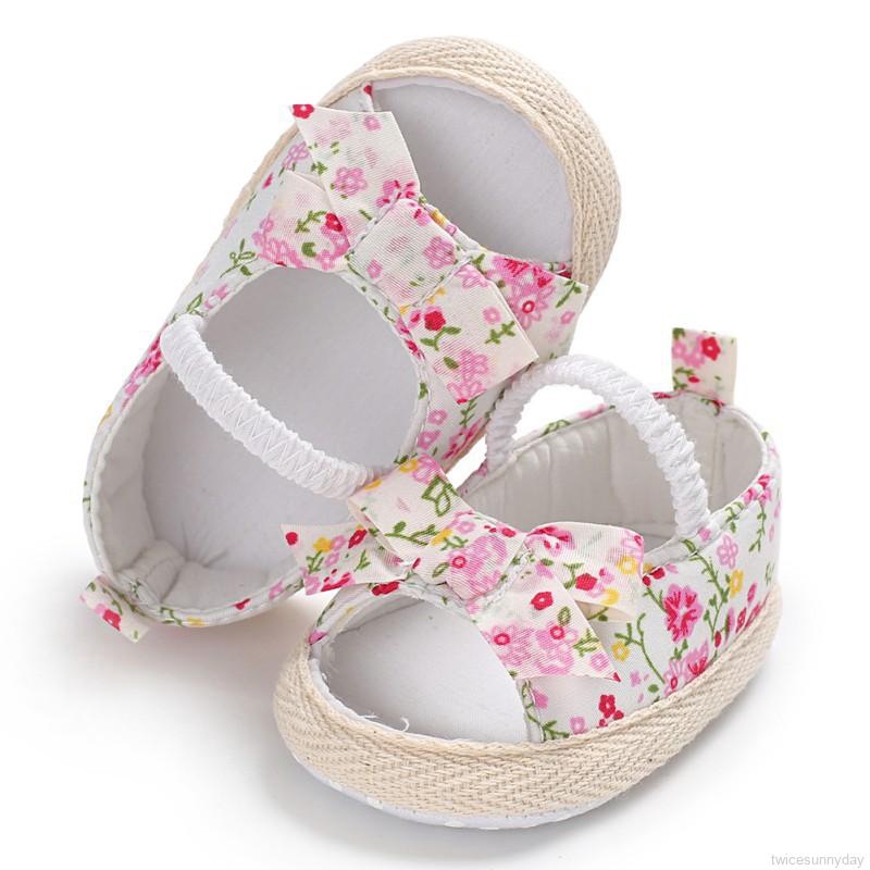 Giày sandal đính nơ xinh xắn cho bé gái