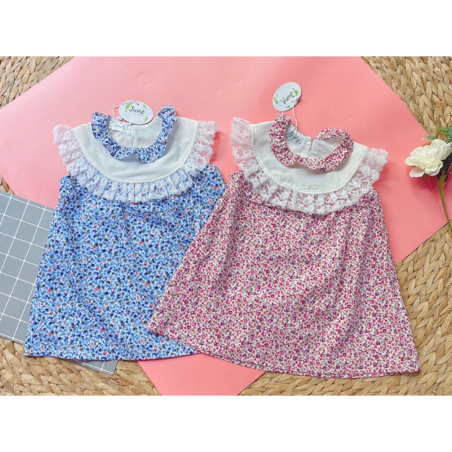 Váy đầm tiểu thư bé gái hoa nhí June chính hãng size 2-6t