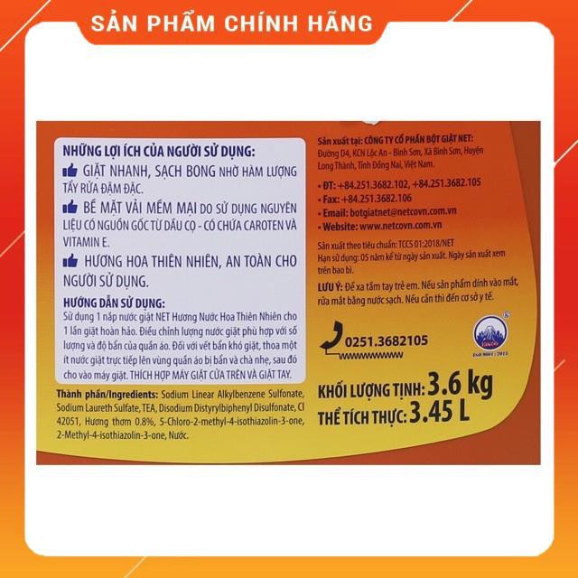 Nước Giặt NET Matic Hương nước hoa Thiên Nhiên 3,6kg