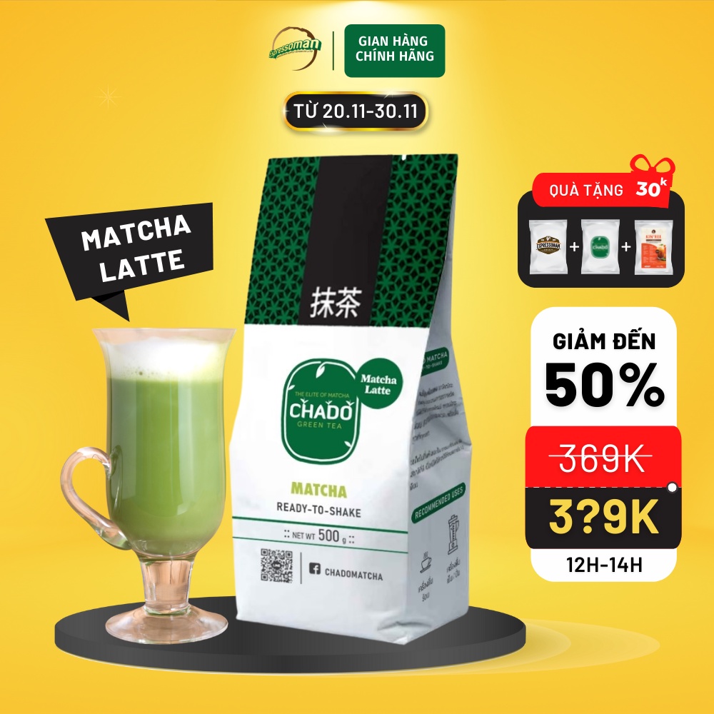 Matcha Latte - 500g - Bột Trà Xanh - Matcha Nhật Bản - Dùng Pha Chế - Uống Liền - Bột Mịn