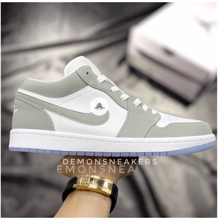 Giày sneaker cổ thấp |JD1 low “ white wolf grey” phiên bản TC