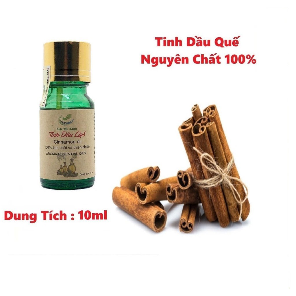 Tinh Dầu Quế Tinh Dầu Xanh Thiên Nhiên Nguyên Chất Giúp Khử Mùi, Làm Thơm Phòng Ngủ,Đuổi Muỗi Lọ 10ml