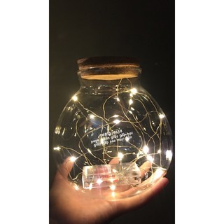 LỌ ĐỰNG 1000 SAO GIẤY TẶNG KÈM ĐÈN LED 3m+ dây cói