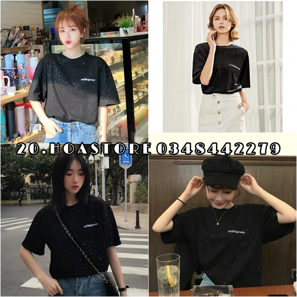 ÁO KIM SA THÊU NOTHING TO SAY UNISEX FORM RỘNG