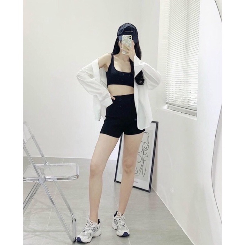 Quần Biker short cạp cao_Quần Biker short đùi ngắn tôn dáng cho mùa hè năng động,trẻ trung chất cotton | BigBuy360 - bigbuy360.vn