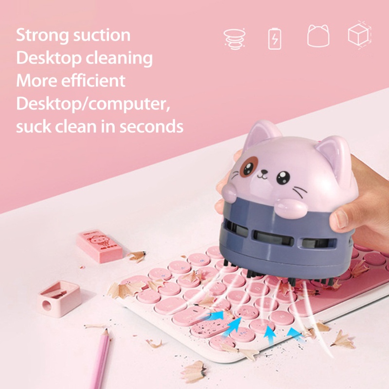Máy Hút Bụi Mini Cầm Tay Sạc Usb Thiết Kế Dễ Thương Tiện Dụng