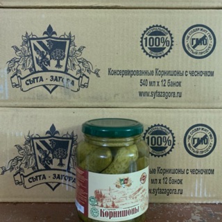 1 thùng 12 lọ dưa chuột muối Nga