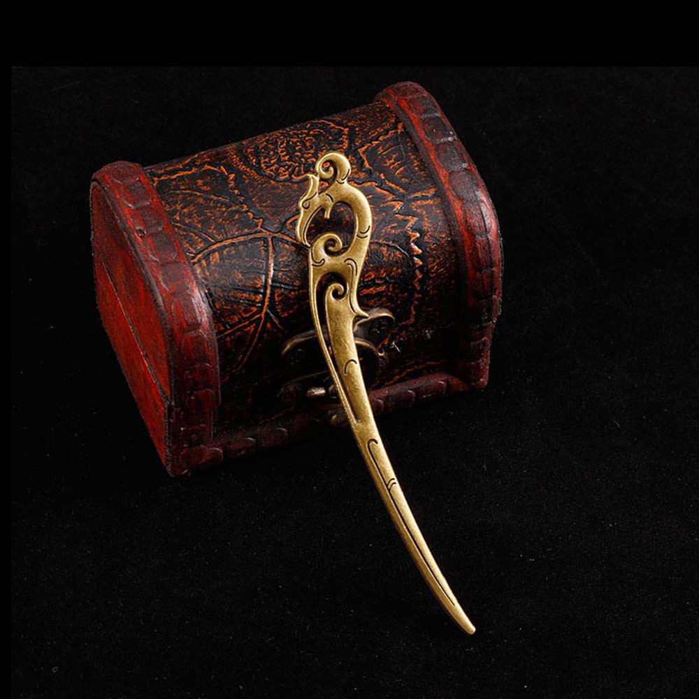 Trâm Cài Tóc Bằng Kim Loại Chạm Khắc Phong Cách Trung Hoa Cổ Điển Cho Nữ