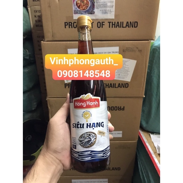 Nước mắm Hồng Hạnh siêu hạng 600ml