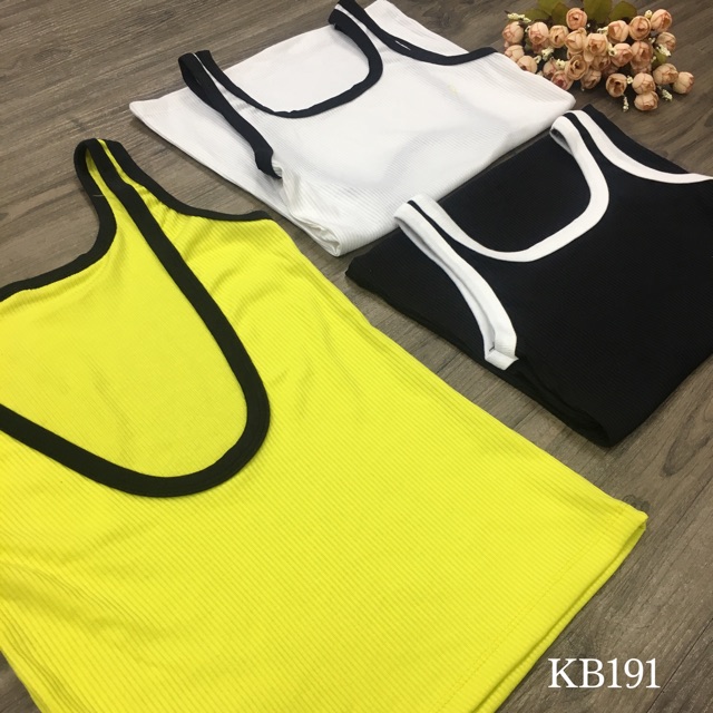 Áo 3 Lỗ Ulzzang Hở Lưng Phối Viền - 3 Màu Cực Hot | BigBuy360 - bigbuy360.vn