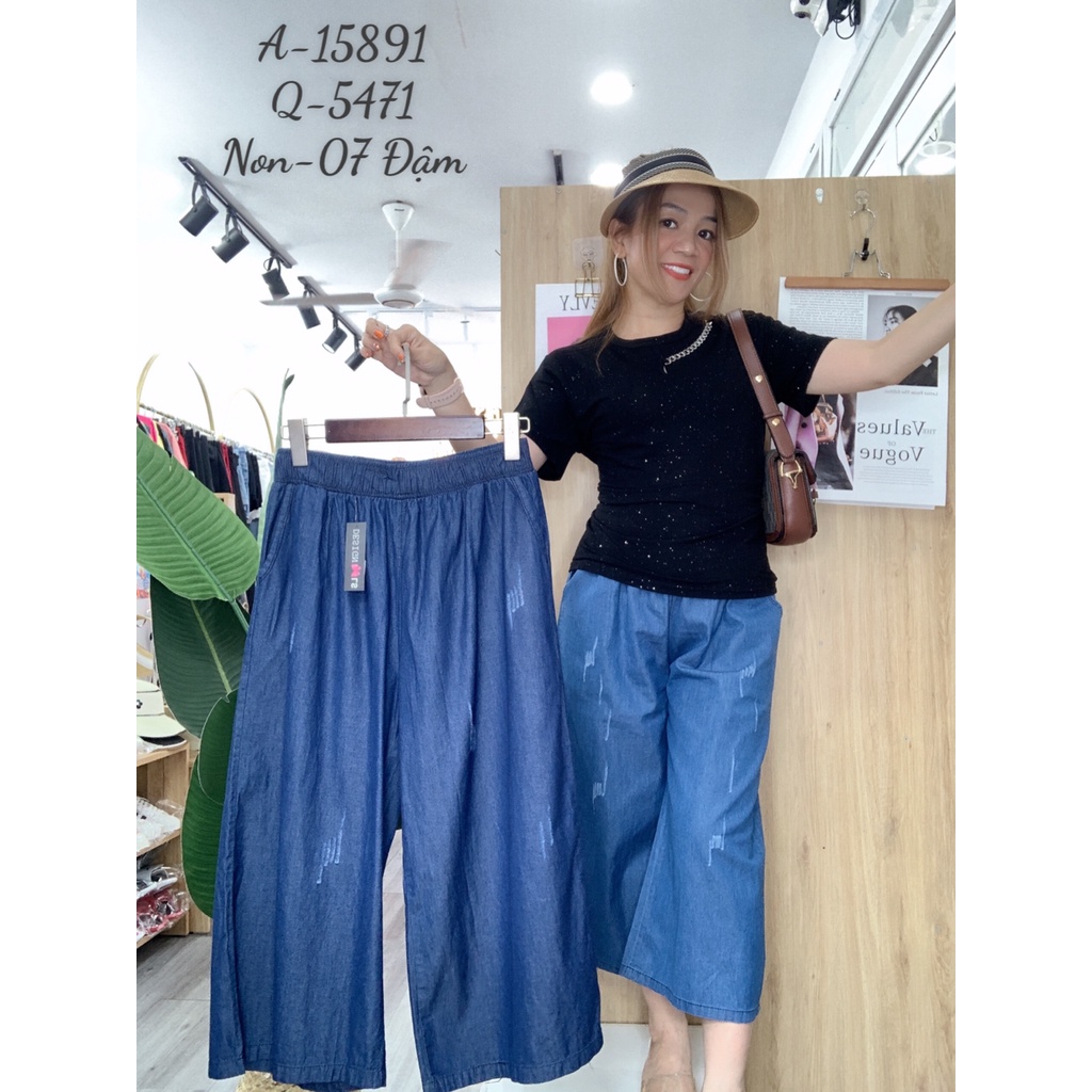 Quần culottes lửng suông BIGSIZE 5471