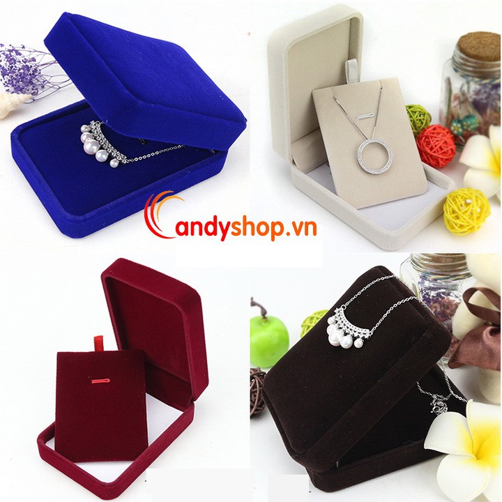 Hộp đựng dây chuyền vải nhung V3 bởi candyshop88 | BigBuy360 - bigbuy360.vn