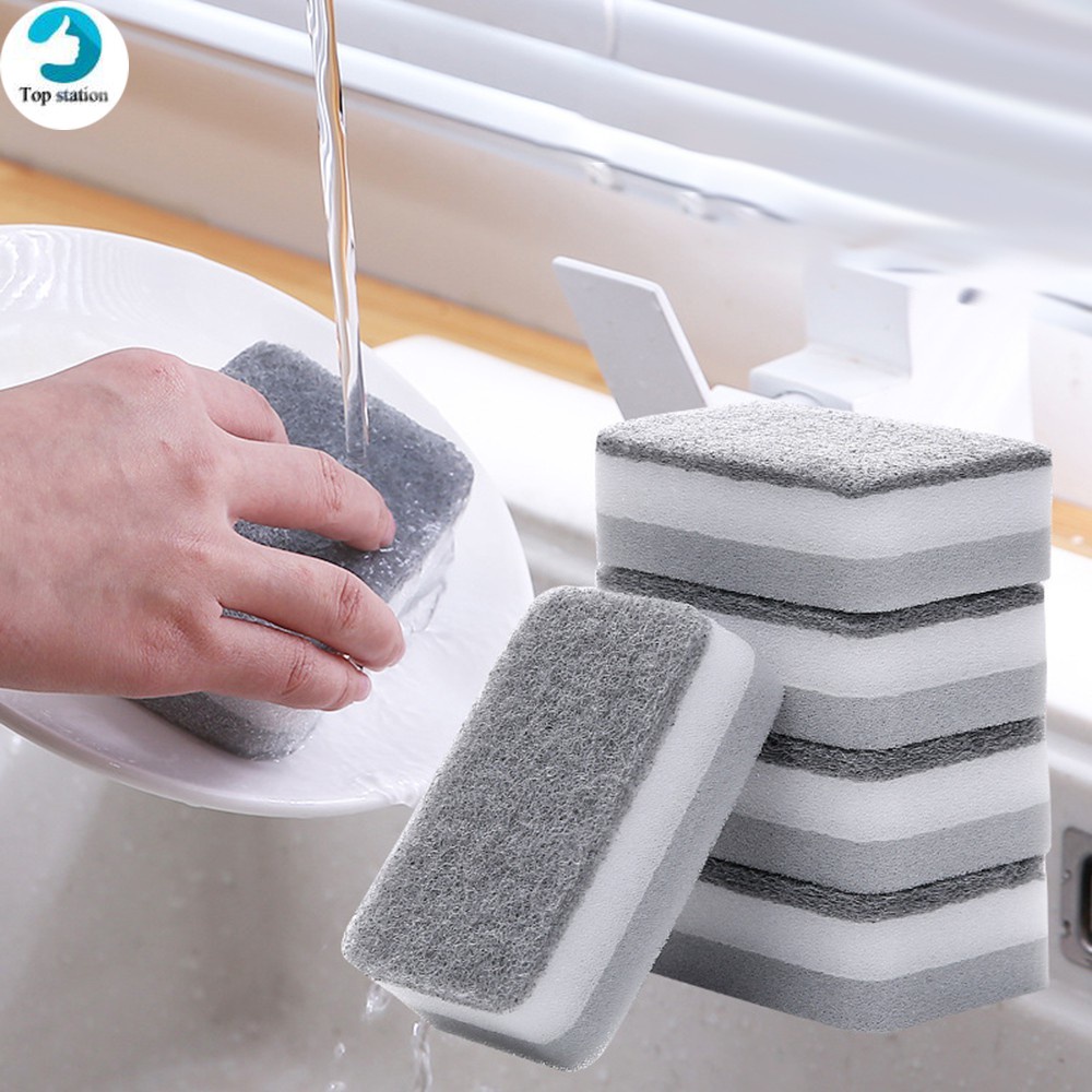 Bộ 5 Miếng Mút Rửa Chén Hai Mặt