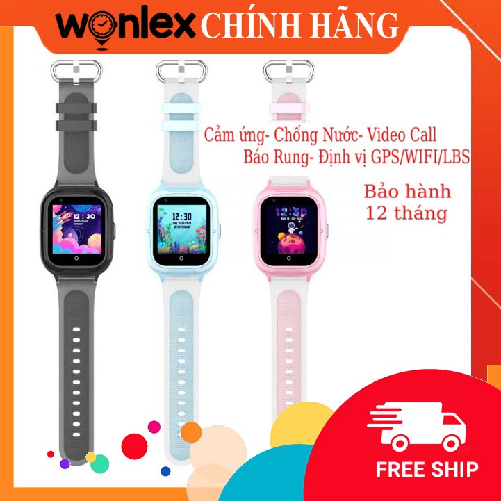 [𝙁𝙍𝙀𝙀 𝙎𝙃𝙄𝙋]⚡Đồng Hồ Định Vị Wonlex KT23 Rung, Video Call, Chống Nước - Chính Hãng