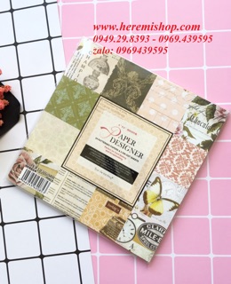 Sổ hoạ tiết làm scrapbook, lovebox