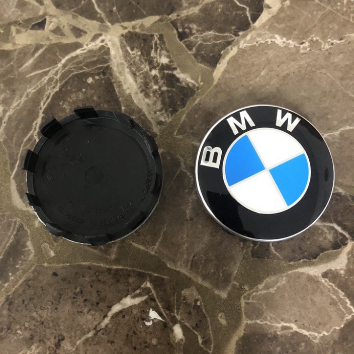 [GIÁ SỐC - HÀNG CHÍNH HÃNG] Logo chụp mâm, ốp lazang bánh xe ô tô BMW - Đường kính 68mm và 55mm - Nhựa ABS