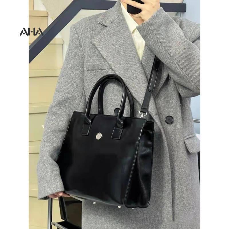 Túi xách AHA official chất liệu da mềm cỡ lớn thời trang Hàn Quốc cho nữ