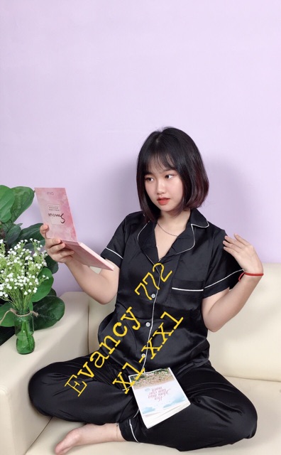 [Mã WARN30 hoàn 15% xu đơn 150k] Bộ Pizama áo cộc quần dài ❤️ Evancy 772❤️ Vải phi bóng cao cấp - lên dáng cực xinh | BigBuy360 - bigbuy360.vn