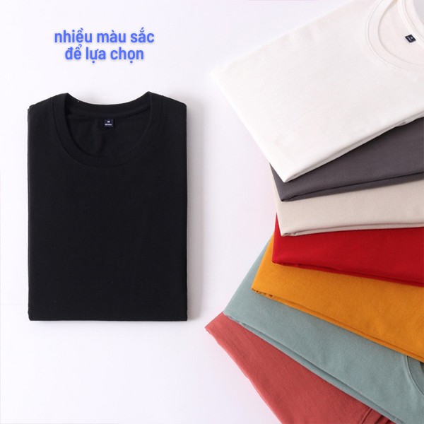 Áo thun Trơn Cotton nam nữ tay lỡ unisex 360 CLOTHING phông trơn Basic nhiều màu sắc dáng oversize