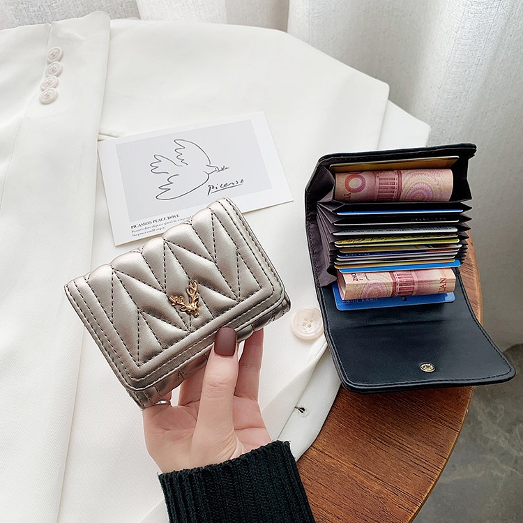 Ví nữ mini cầm tay GIRAFF đựng thẻ màu pastel 21C