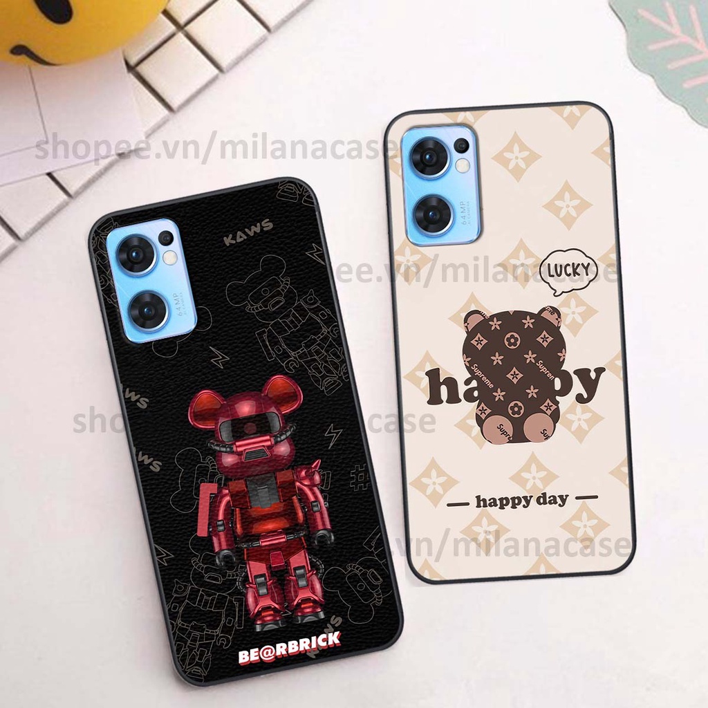 Ốp Oppo Reno7 / Reno7 Z 5G / Reno 7 gấu be@rBrick gấu Teddy Kaws siêu đẹp, phong cách, cá tính