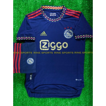 Bộ áo bóng đá AJax xanh đen sân khách hàng thailand 2022-2023