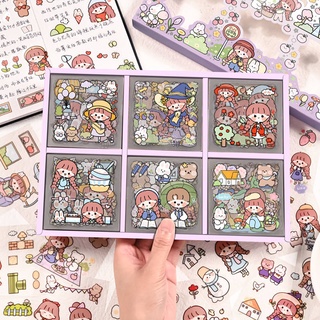 Sticker cute set 200 nhãn dán trang trí sổ tay hình dễ thương phong cách hàn quốc