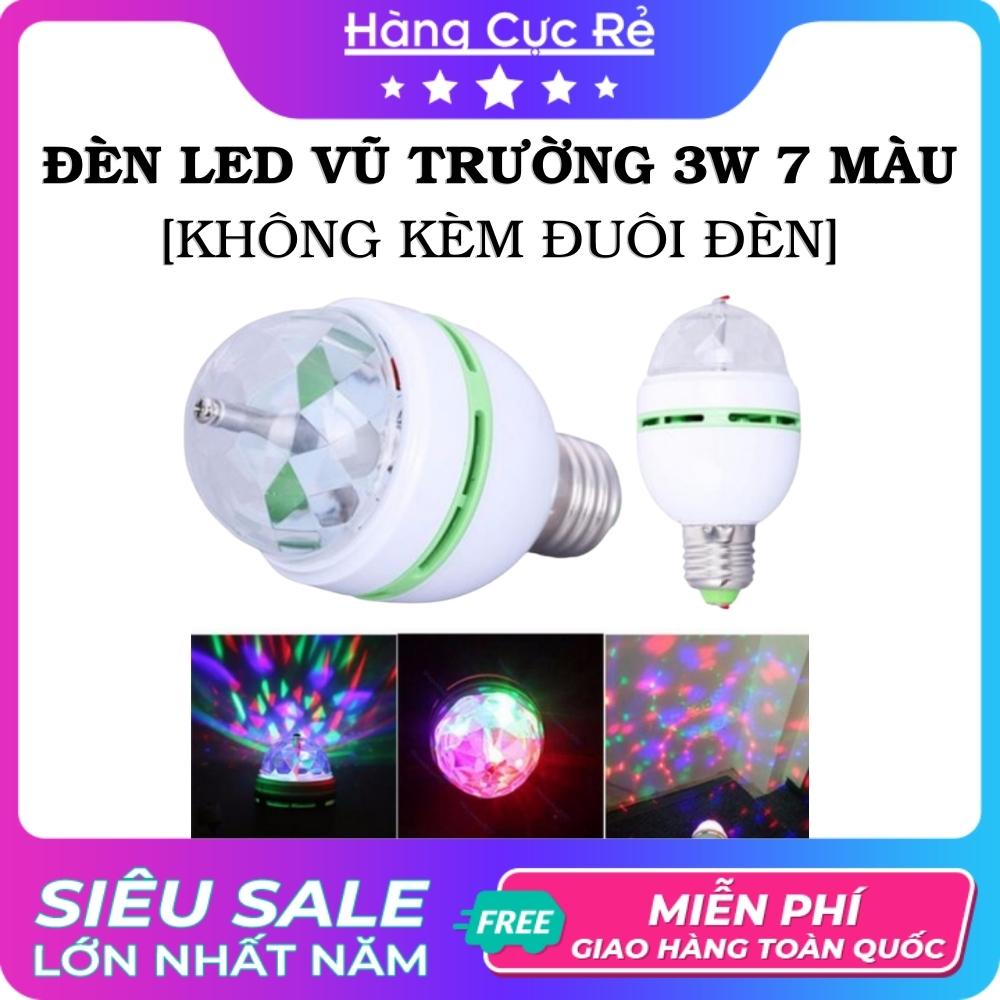 Đèn led trang trí phòng ngủ sân khấu vũ trường karaoke, Bóng mini 3W xoay 7 màu - Shop Hàng Cực Rẻ