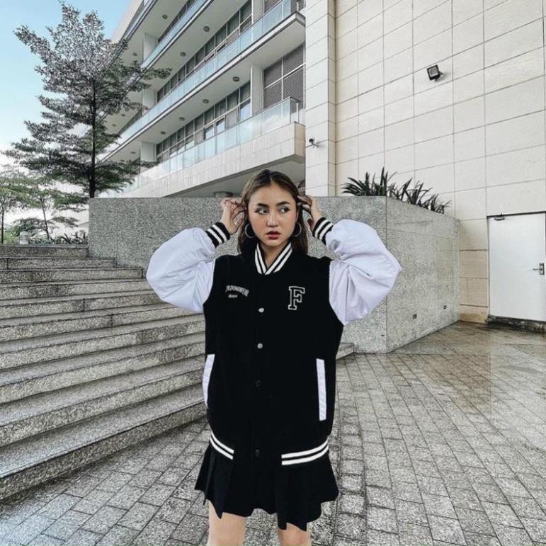 Áo Khoác Bomber Nỉ F Club Form rộng Unisex Nam Nữ Couple Chất Áo Đẹp siêu phẩm của năm