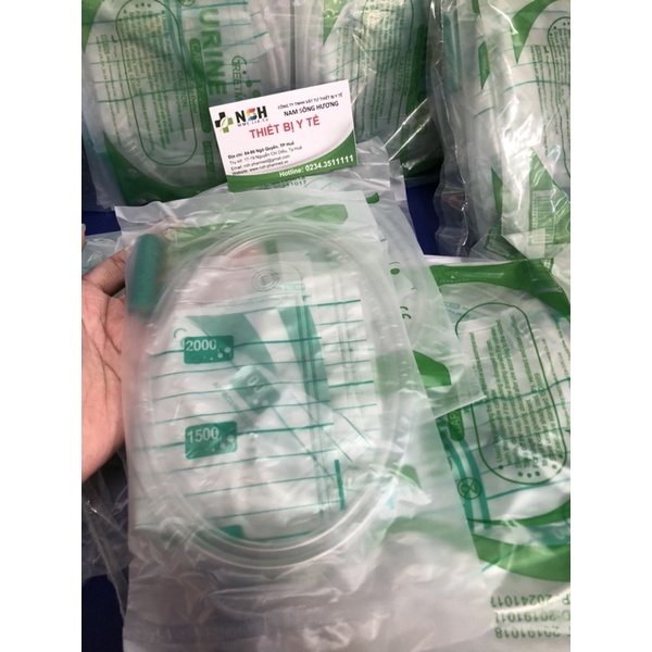 ❤COMBO 10 TÚI❤️Túi chứa nước tiểu túi đựng nước tiểu có van xả thẳng và van T van xả ngang và có dây treo Greetmed