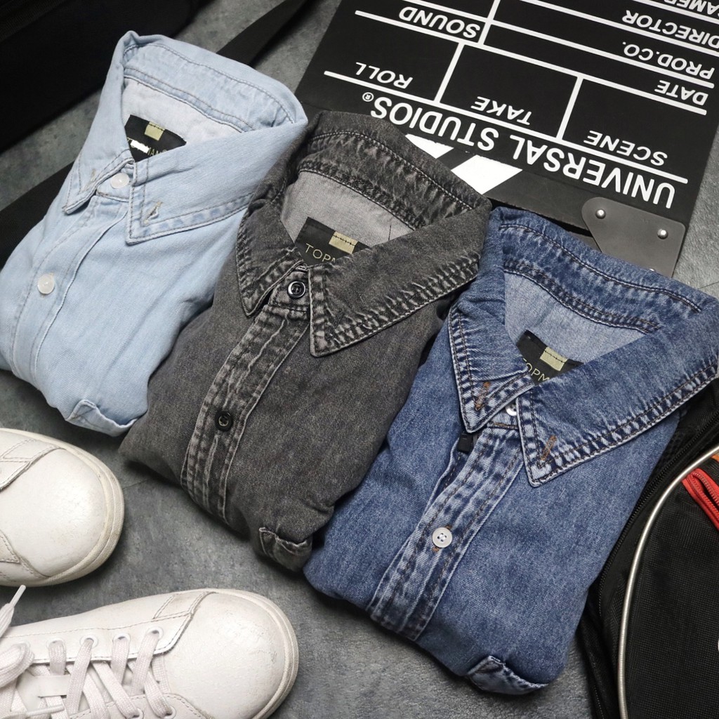 ÁO DENIM NGẮN TAY NAM TÍNH BỤI BẶM!!!