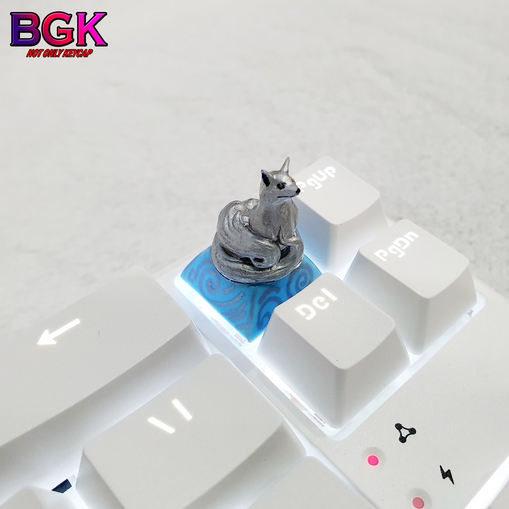 Keycap Lẻ Artisan Blink Fox Hearthstone Cực đẹp ( Đế Xuyên LED, Keycap bàn phím cơ,keycap resin độc lạ )