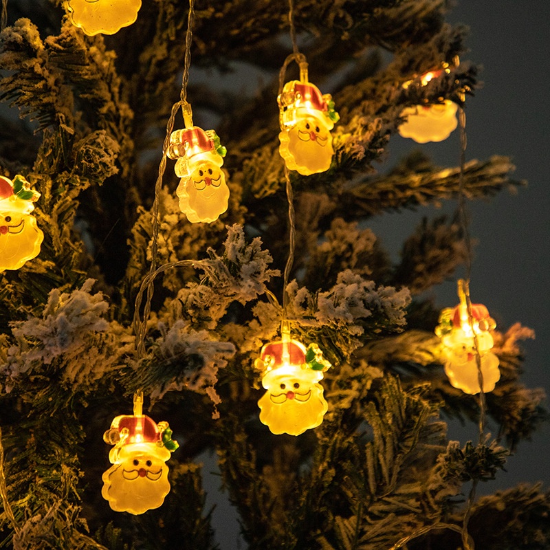 Đèn dây dài 1.5m/3m thiết kế ông già Noel trang trí Giáng sinh đẹp mắt