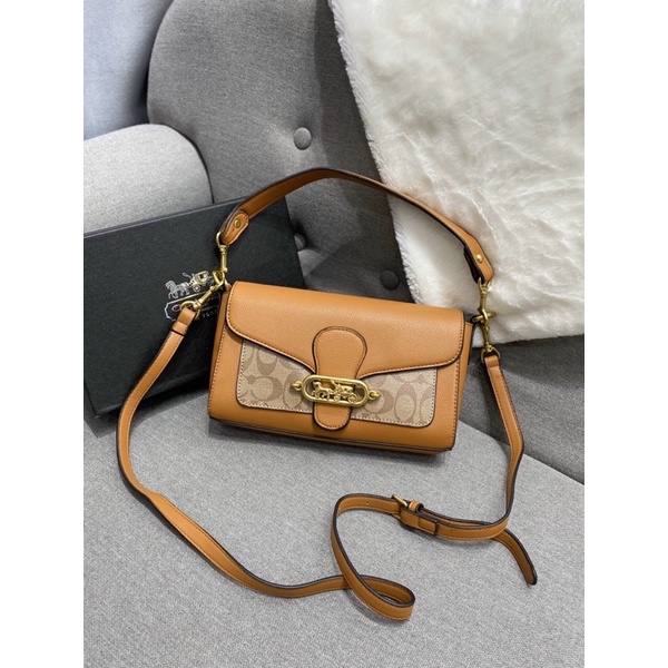 TÚI ĐEO CHÉO VÀ ĐEO VAI NỮ C0ACH SIZE 25 CÓ 2 DÂY ĐEO KHOÁ CÀI FULLBOX