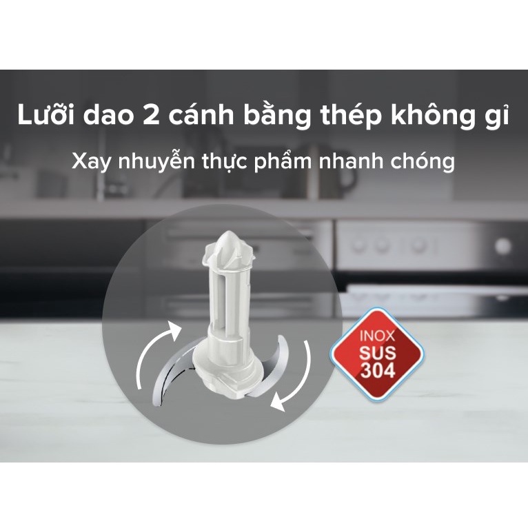 Máy xay thịt Philips HR1393 450W, dung tích 0.5L, bảo hành 2 năm | Hàng chính hãng