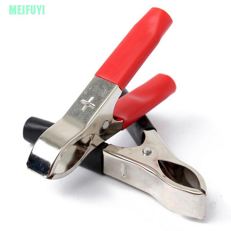 Set 2 Kẹp Cá Sấu 75mm 30a Cho Xe Ô Tô