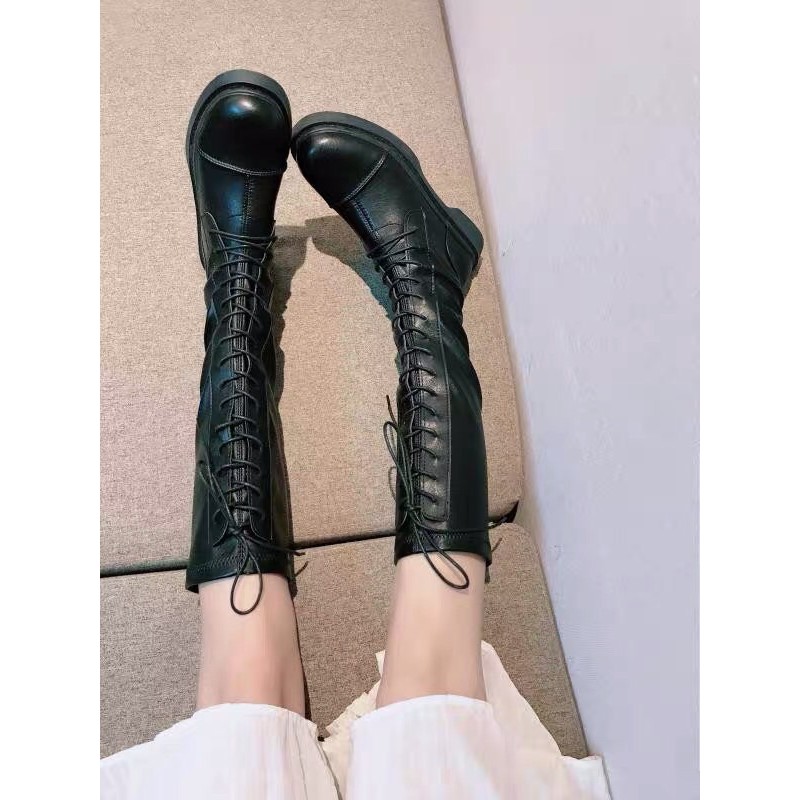 (Sẵn 36 38 39)🔥Boots đùi nữ đan dây cao ôm chân sang chảnh - 2 ảnh thật cuối | BigBuy360 - bigbuy360.vn