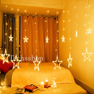 Dây Đèn Led Hình Ngôi Sao Lớn Dài 3M Sử Dụng Điện 220V Trang Trí Quán Cà Phê Shop Cửa Hàng - Led Trang Trí Noel Tết 2022