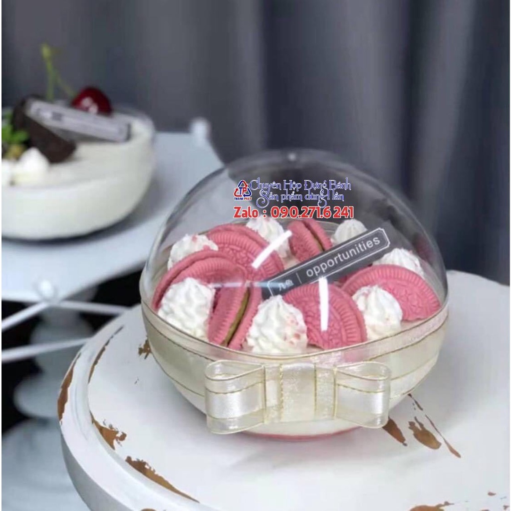 50c Hộp cầu lớn 650ml đựng bánh lạnh tiramisu - quà tặng valentime - ngày tình yêu - kỉ niệm - quà giáng sinh