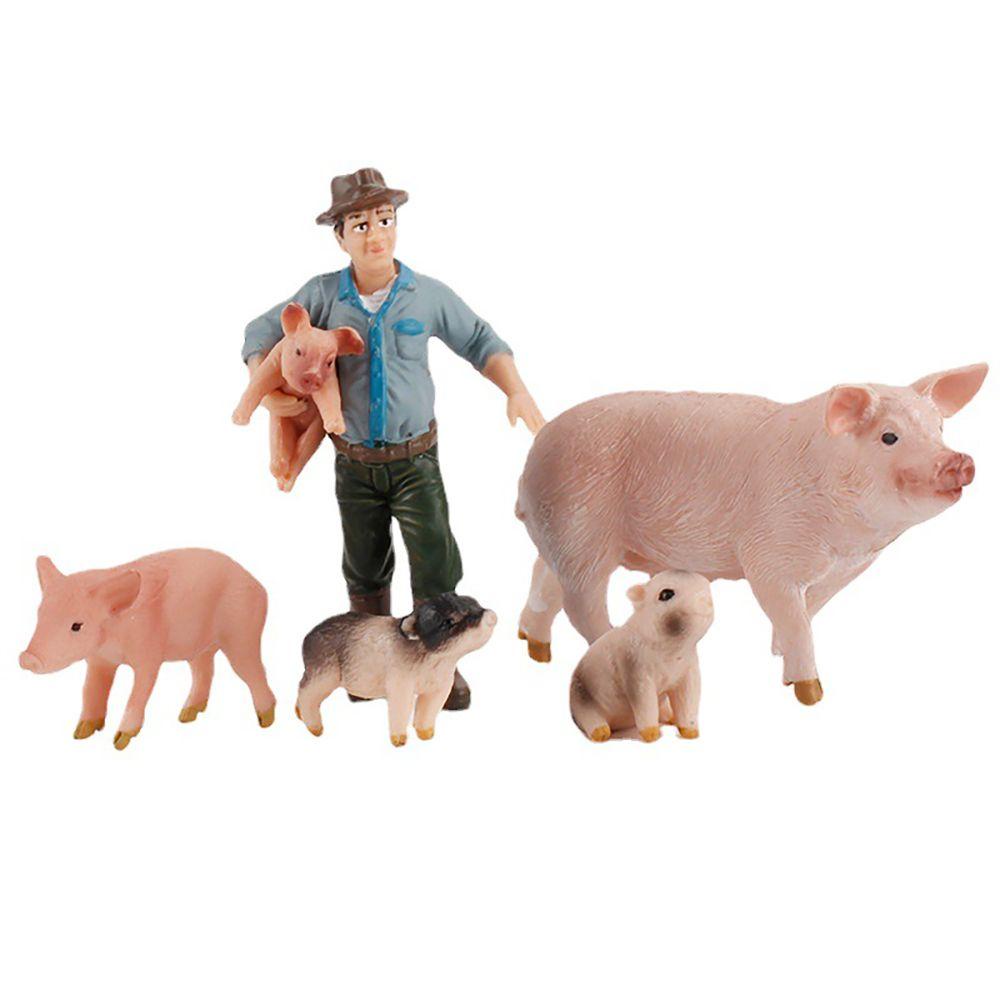 1 Bộ Sưu Tầm Mô Hình Chú Heo Nông Trại Đánh Lửa Độc Đáo Trang Trí Tiểu Cảnh