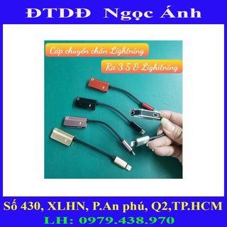Cáp chuyển chân Lightning ra 3.5 và Lightning rắc chuyển bộ chia