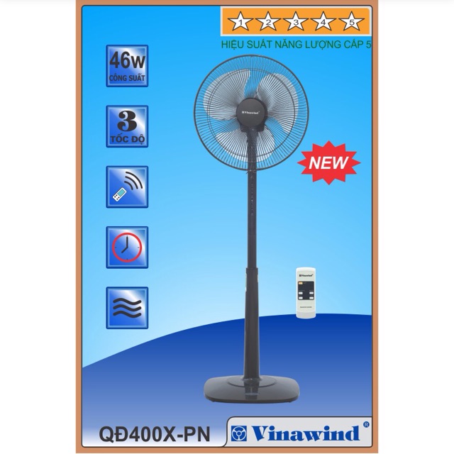 Quạt đứng/ quạt cây cao cấp cánh 400 PN điện cơ Thống Nhất