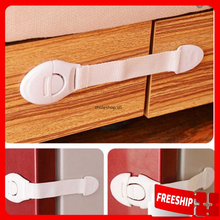Khóa tủ giữ an toàn 1 ĐỔI 1 Dụng cụ khóa tủ màu trắng 20x5cm nhỏ gọn, dễ sử dụng, bảo đảm an toàn. 8432