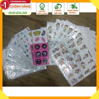 Tupperware💕Freeship💕 Sticker dán bình nước hình ngộ nghĩnh